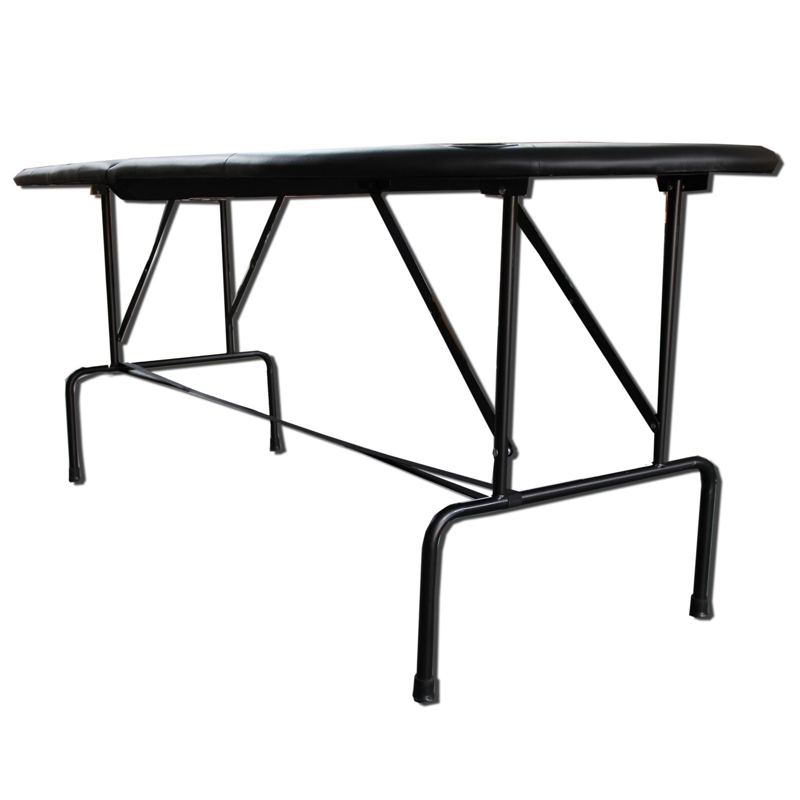 2 Fold 10 Players Texas Holdem 84" Black Folding Legs Poker Table Heavy